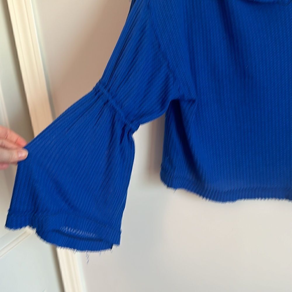 We‎ The Free/Free People Dahlia Thermal Top in Sapphire -NWOT - Size small - Picture 6 of 8